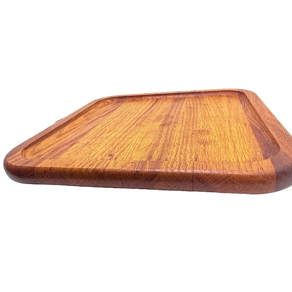 Rare Vintage 1960s Vermillion Oak Lazy Susan MCM Scandi Charcuterie Cheese Board